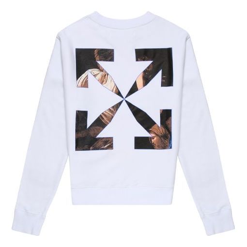 Суитчър Off-White Angel Graphic Sweatshirt Бяло | OMBA025E20FLE0050110