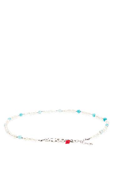 Гривна BOSS Beaded Necklace with Natural Pearls and Colored Stones Многоцветен | 50538894, 0