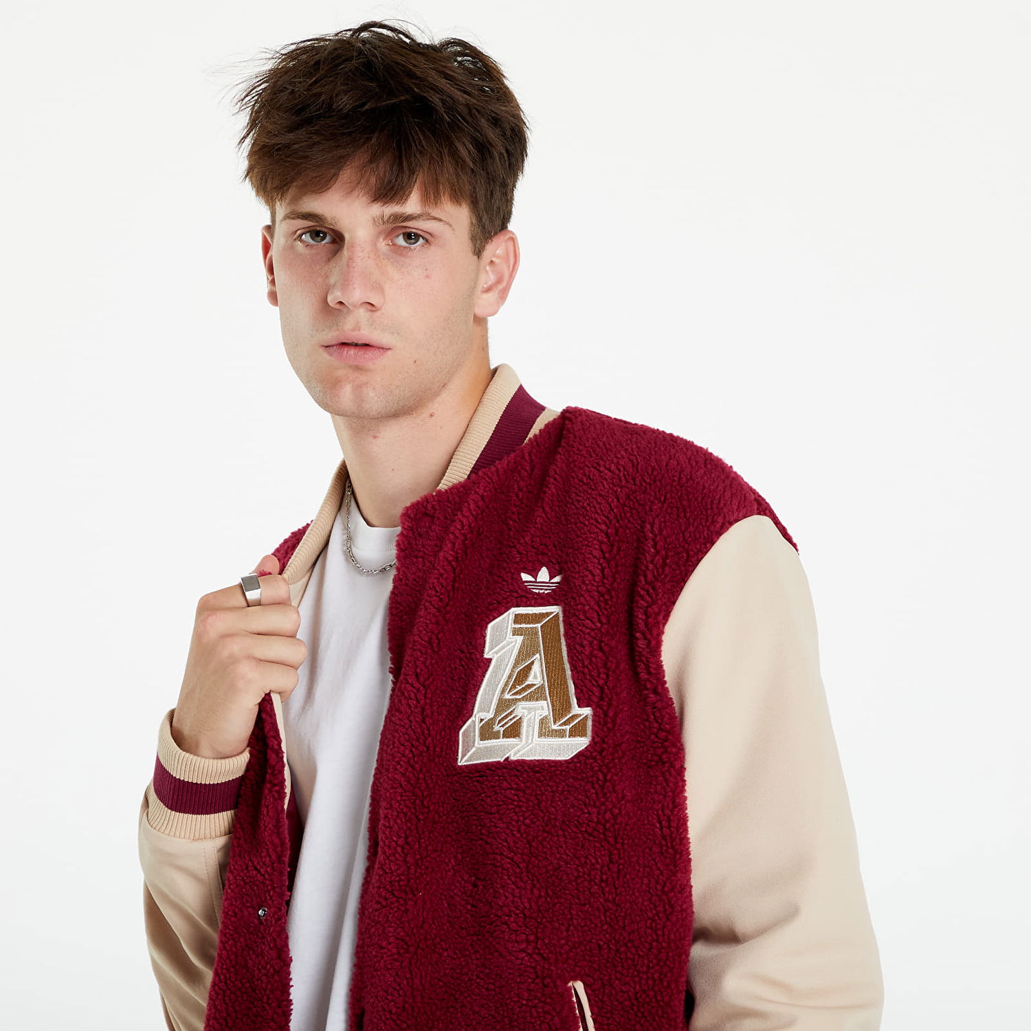 Яке adidas Originals Varsity Jacket Бургунди | HY6037, 1