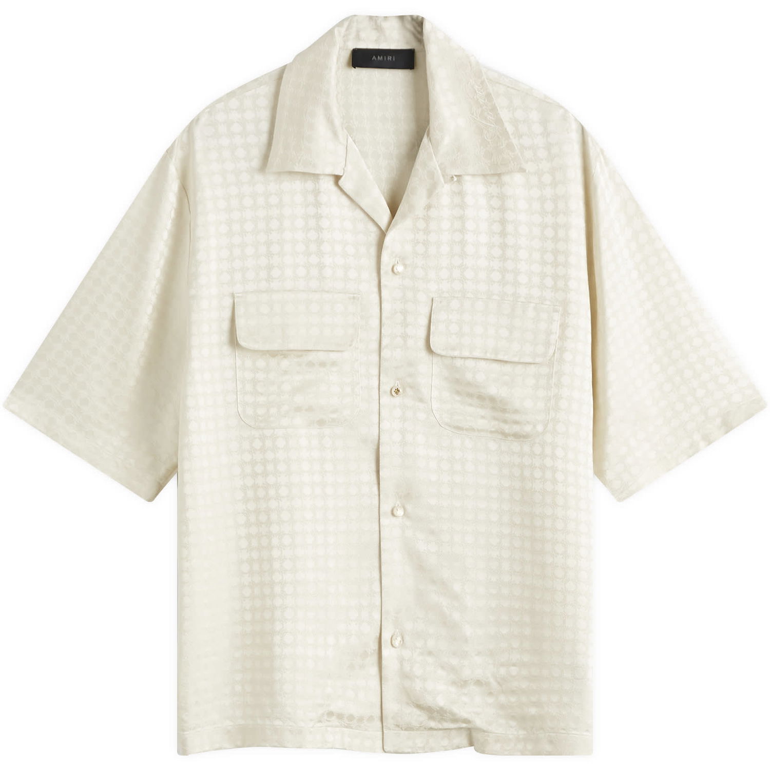 Риза AMIRI Quad Jacquard Camp Shirt Бяло | AMSTCA1070-271, 0