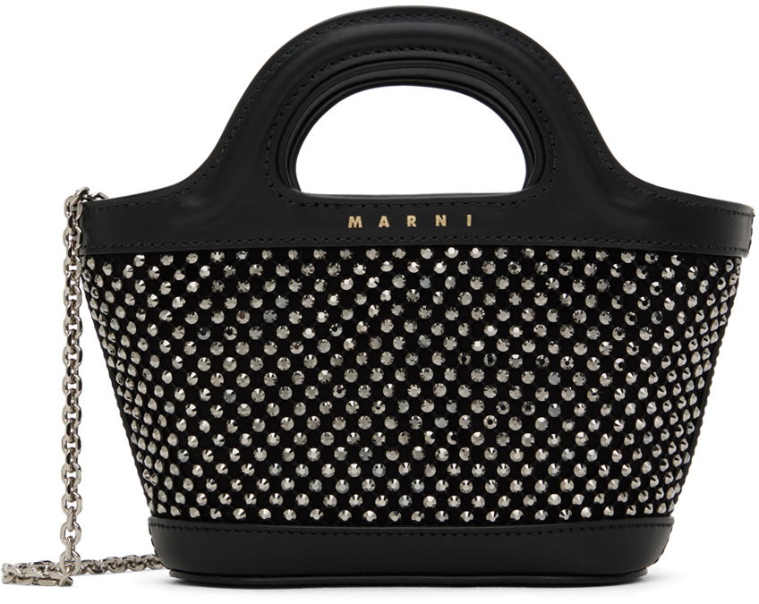 Голяма пазарска чанта Marni Micro Tropicalia Tote Черно | BMMP0137Q0 P6450, 0