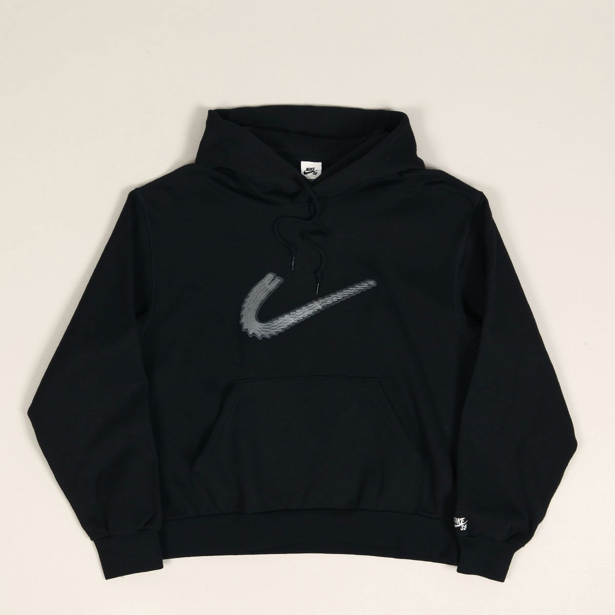 Суитчър Nike SB Embroidered Swoosh Pullover Hoodie Черно | FV7378-010, 0