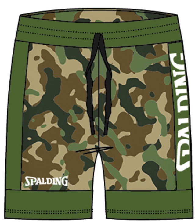 Къси панталони Spalding Spalding Reversible Shorts Зелено | 40221208-camokhaki