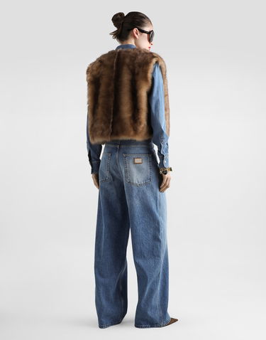 Жилетка Dolce & Gabbana Dolce & Gabbana Fur Vest Кафяво | F0W6LFFUP98S9002, 2
