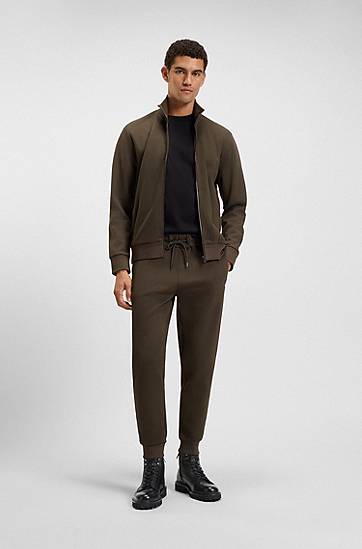 Кецове и обувки BOSS Grained-leather half boots with hiking-style laces Черно | 50552581, 1