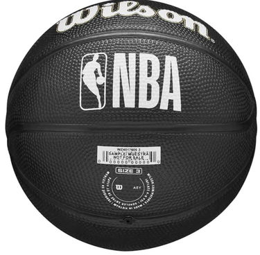Спортна екипировка Wilson Tennis Milwaukee Bucks NBA Team Tribute Mini Basketball Черно | wz4017606xb, 1