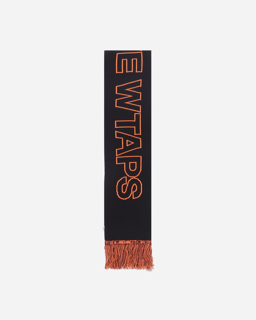 Шал WTAPS Knitted Fringe Scarf Черно | 242MADT-AC01 002