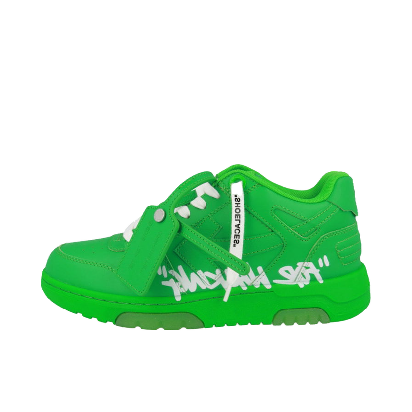 Кецове и обувки Off-White Out Of Office OOO "For Walking" Low Tops Green Зелено | OMIA189S22LEA0035501