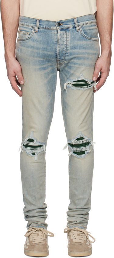 Дънки AMIRI MX1 Suede Patch Slim Jeans Синьо | AMDNSY1135, 0