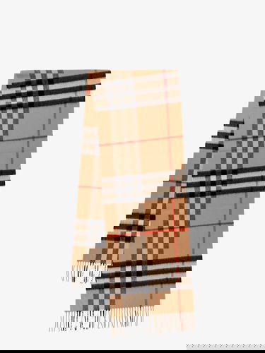 Шал Burberry Beige Check Cashmere Scarf Бежово | 8076576A7026, 0