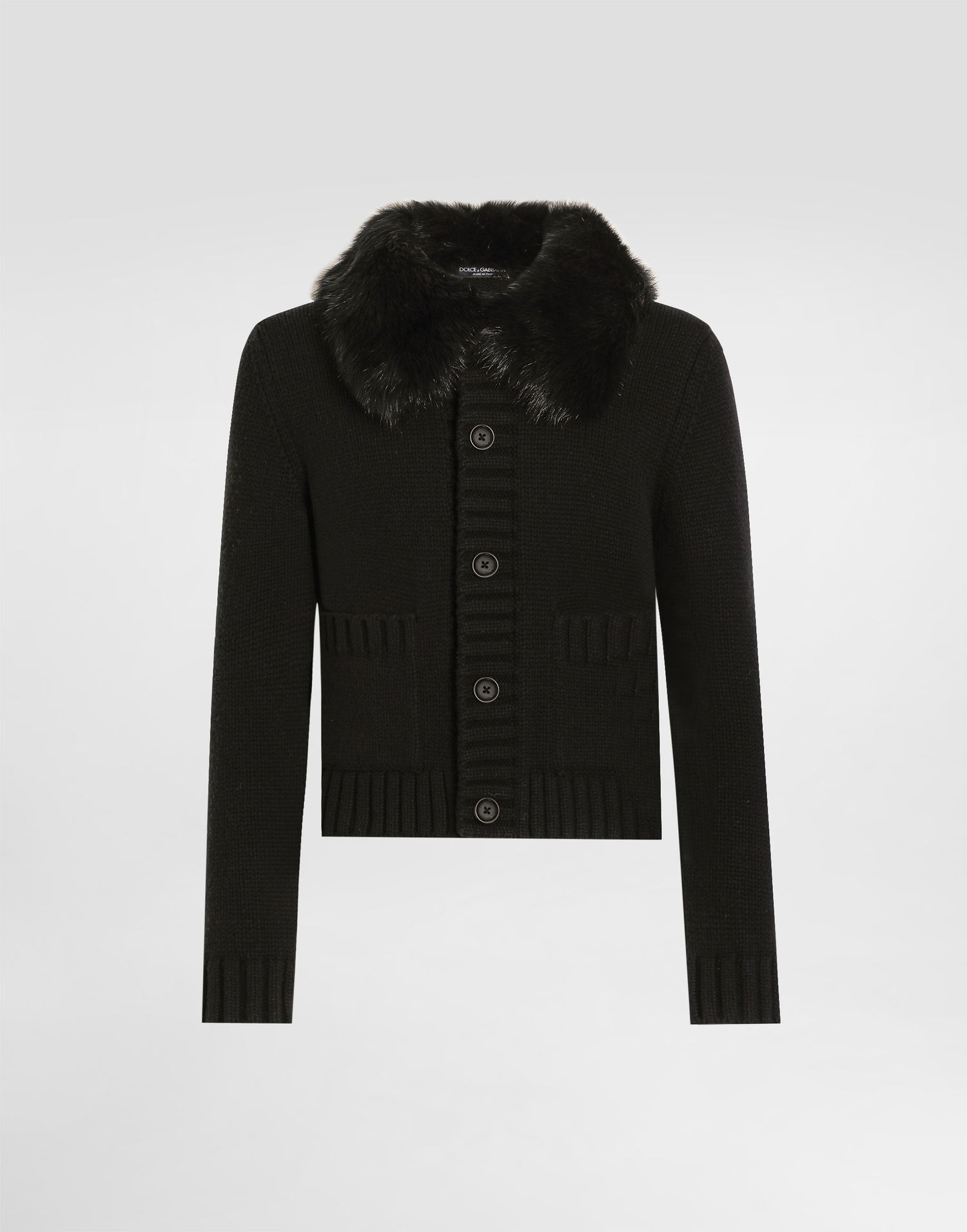Яке Dolce & Gabbana Dolce & Gabbana Wool Jacket with Faux Fur Collar Черно | GXVD3ZJDVBZN0000, 0