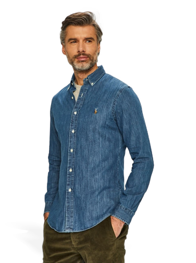 Риза Polo by Ralph Lauren Denim Shirt Синьо | 710548539001