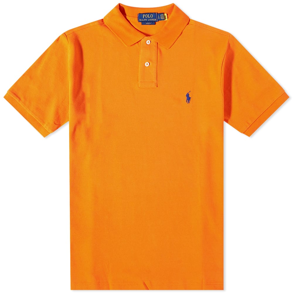 Поло тениска Polo by Ralph Lauren Slim Fit Polo Оранжево
 | 710795080025, 0