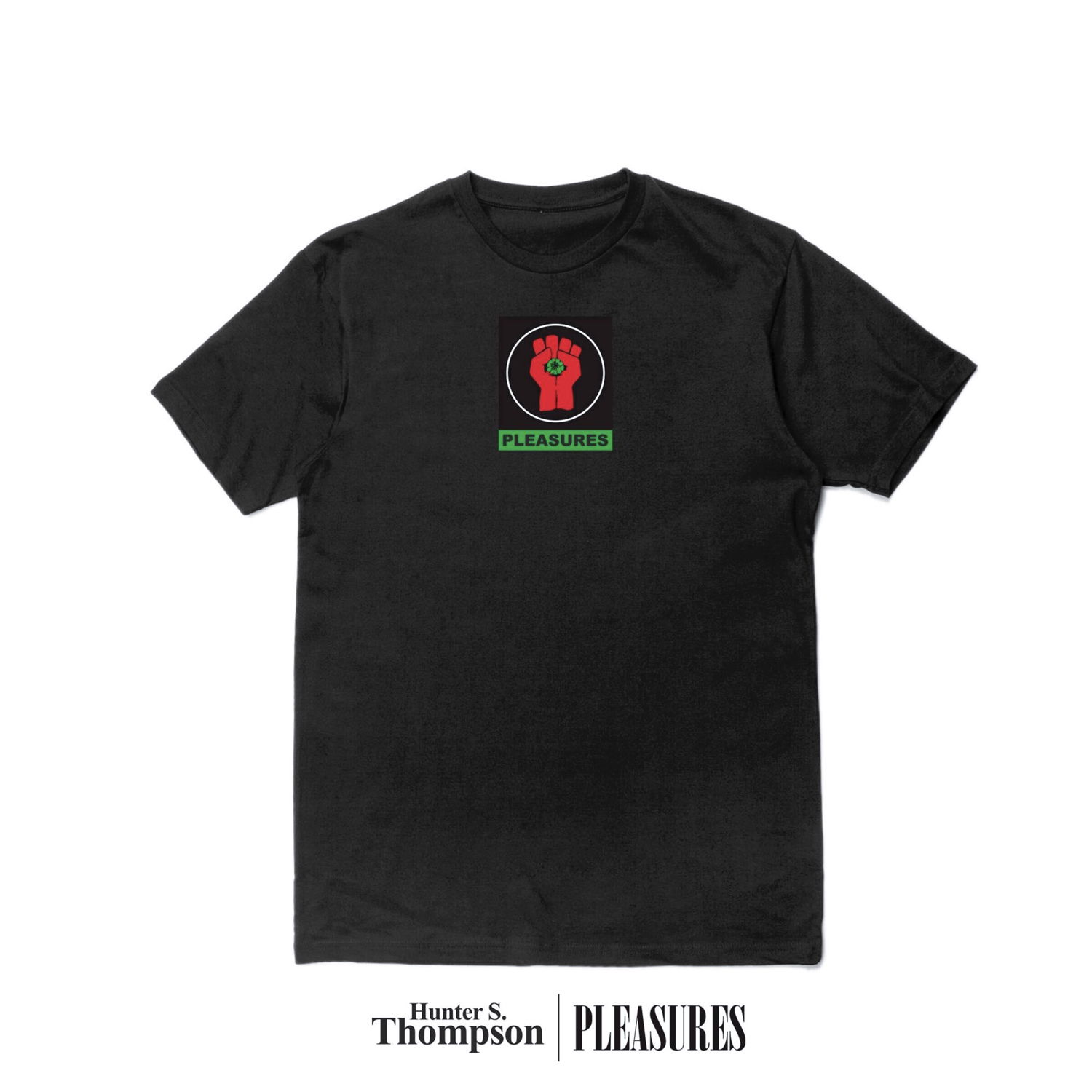 Тениска Pleasures Badge Tee Черно | P22W053-BLACK, 1