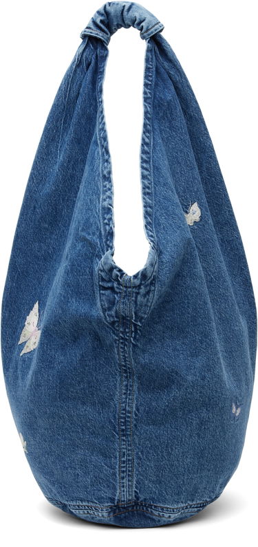 Дамска чанта OUR LEGACY Our Legacy Drip Butterfly Embroidered Denim Bag Синьо | A2258DI, 0