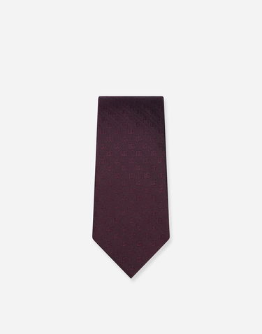 Шал Dolce & Gabbana Dolce & Gabbana 8cm Silk Jacquard Blade Tie With DG Logo Бургунди | GT147EG0JQZF0517, 1