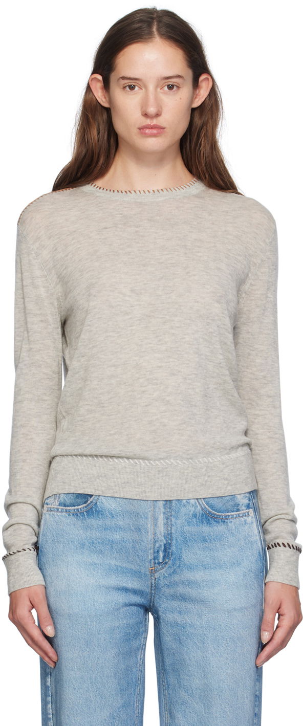 Пуловер rag & bone rag & bone Indie Crewneck Sweater Сиво | WAS24F045BG45, 0