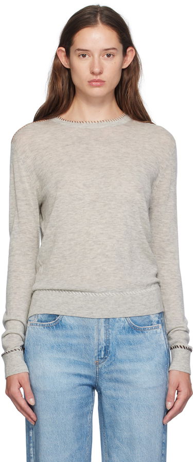 Пуловер rag & bone rag & bone Indie Crewneck Sweater Сиво | WAS24F045BG45, 0