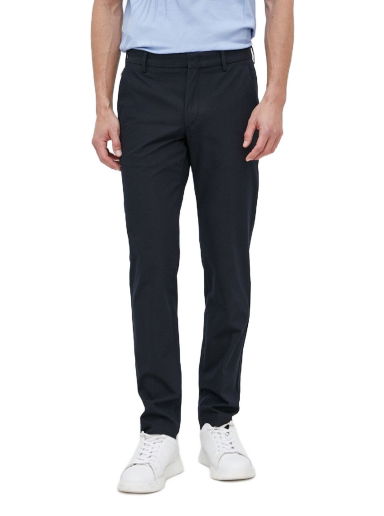 Панталони BOSS Slim-Fit Trousers In a Cotton Blend With Stretch Тъмно синьо | 50487754