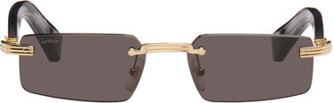 Слънчеви очила Cartier Rimless Rectangular Sunglasses Кафяво | CT0537S-001, 0