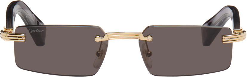 Слънчеви очила Cartier Rimless Rectangular Sunglasses Кафяво | CT0537S-001