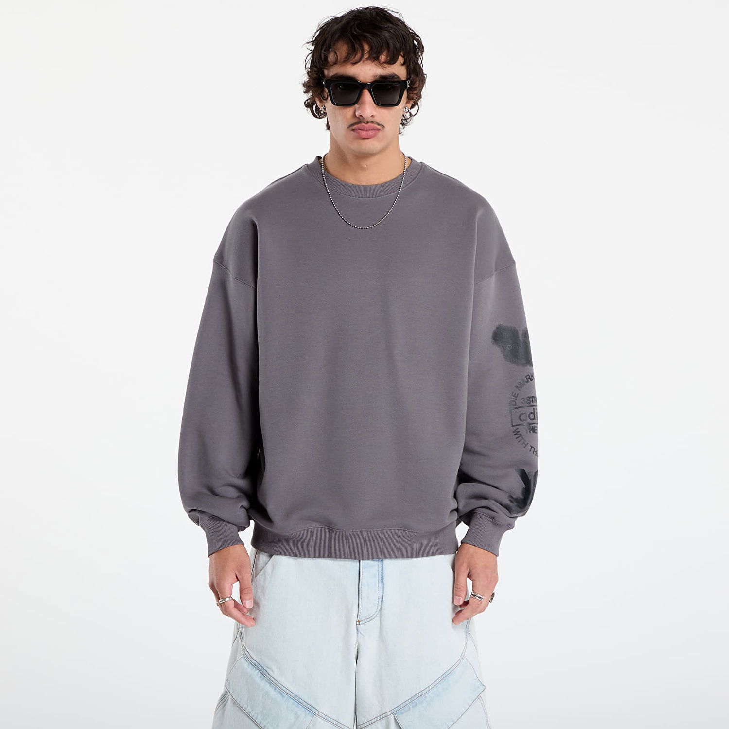 Суитчър Y-3 Y-3 Graphic Crew Sweatshirt Сиво | KE5083, 0
