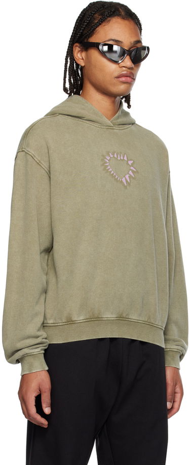 Суитчър We11done Printed Hoodie Зелено | WD-TH3-23-806-U-KK, 1