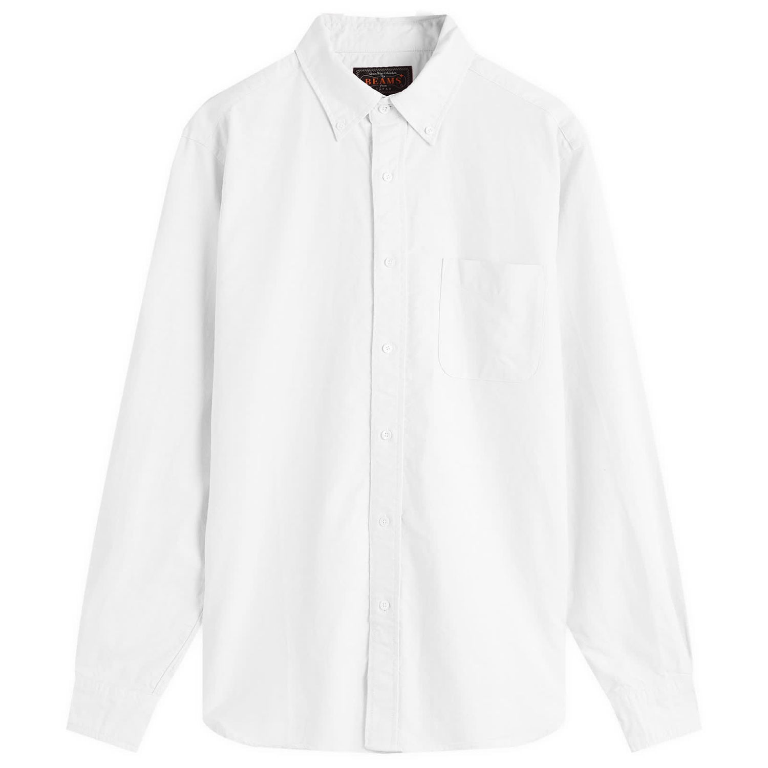 Риза BEAMS Beams Plus Button Down Oxford Shirt, Size Small Бяло | 3811-0011-139-01, 1