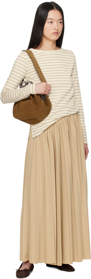 Пуловер Max Mara Weekend Max Mara Erasmo Striped Long Sleeve T-Shirt Бежово | 2515941061600, 3