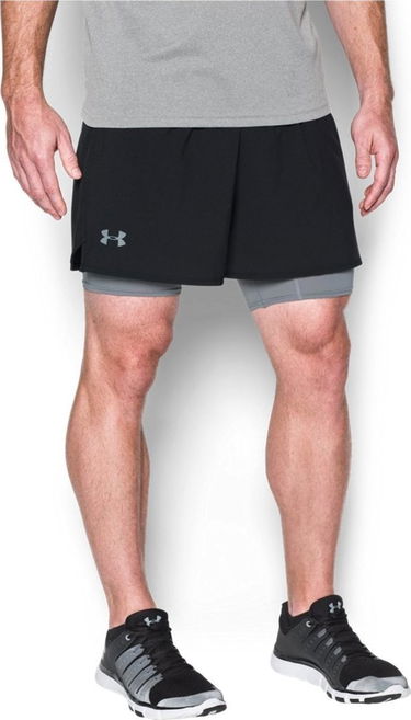 Къси панталони Under Armour Qualifier 2-in-1 Shorts Черно | 1289625-001, 3