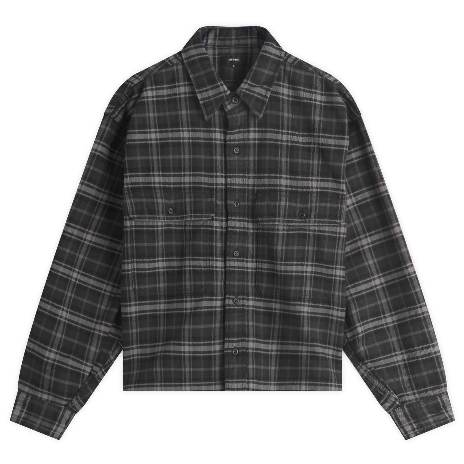 Риза BEAMS BEAMS Plaid Overshirt, Size Large Сиво | 1111-1129-791-19, 1