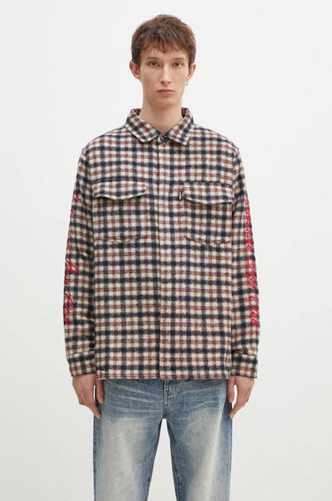 Риза BILLIONAIRE BOYS CLUB Men's Regular Fit Embroidered Checked Shirt Синьо | B24429, 0