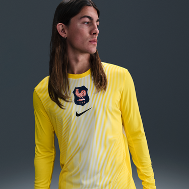 Фланелка Nike FFF 2025/26 Stadium Dri-FIT Replica Men's Long Sleeve Goalkeeper Soccer Jersey Жълто | HM9802-718, 0