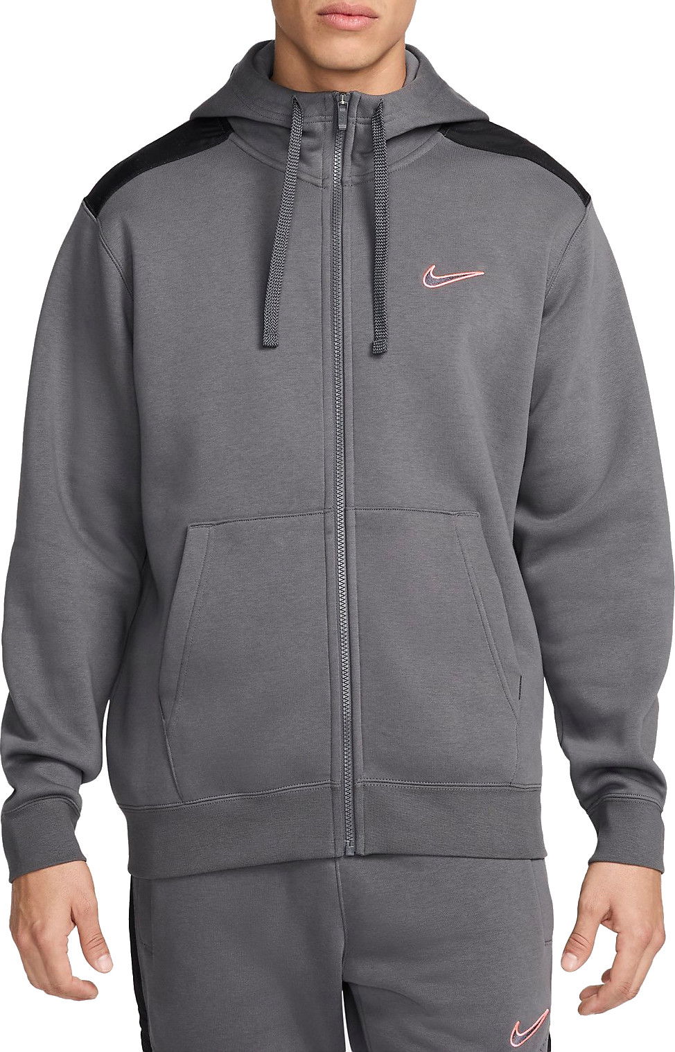 Суитчър Nike Men's Full-Zip Fleece Training Hoodie Сиво | fq8819-068, 0