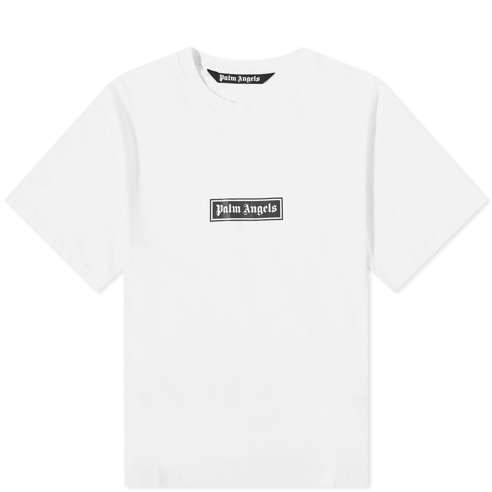 Тениска Palm Angels Garmet Dyed Box Logo Tee Бяло | PMAA065F22JER0020101, 0