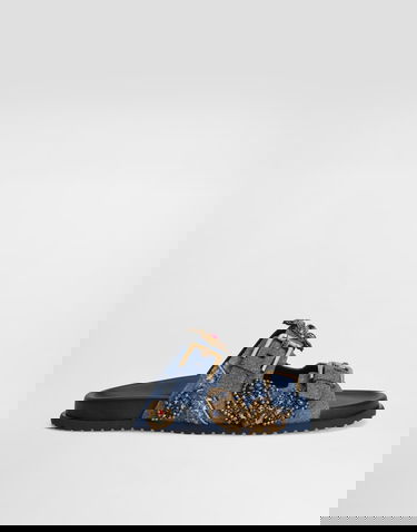 Аксесоари Dolce & Gabbana Dolce & Gabbana Embroidered Denim Slides Синьо | CQ0664AN6248C609, 0