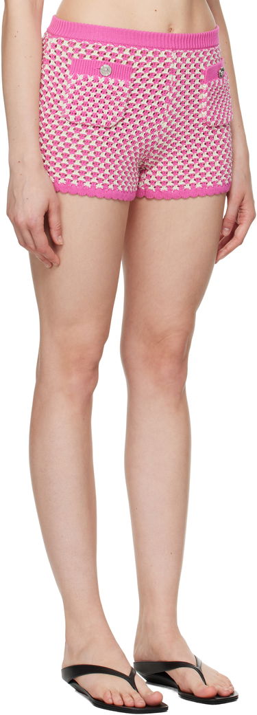 Къси панталони Versace Versace Crochet Knit Shorts Розово | 1020377_1A14747, 1