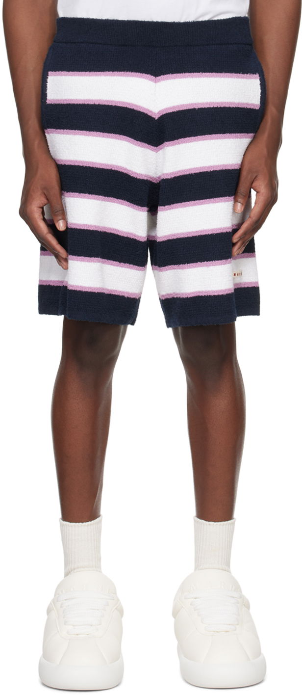 Къси панталони Marni Striped Shorts Тъмно синьо | PUMG0036Q0 UFC206, 0