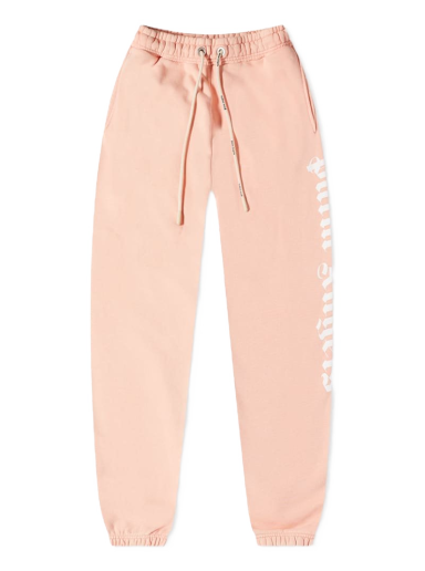 Спортни панталони Palm Angels Garment Dyed Logo Sweat Pant Розово | PMCH011S22FLE0036767