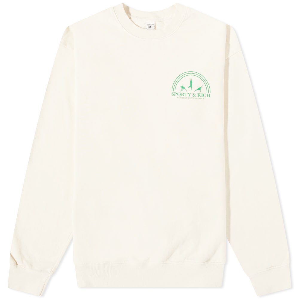 Пуловер Sporty & Rich Fitness Group Crewneck Бежово | CR471CR, 0