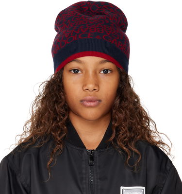 Яке бомбър Dolce & Gabbana Dolce&Gabbana Kids Jacquard Knit Beanie Черно | LBKHA7 JCVW1, 0
