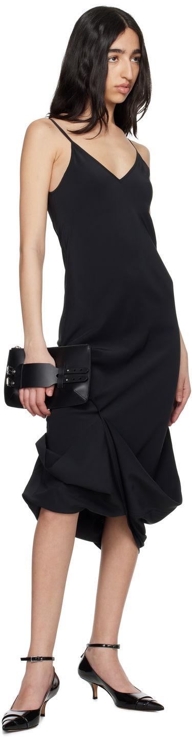 Pокля Maison Margiela MM6 Maison Margiela Silk Maxi Slip Dress Черно | S62DG0047 M35441, 4