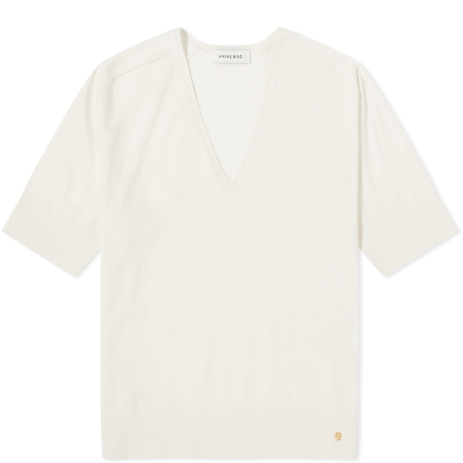 Тениска Anine Bing Aria Ivory Sweater, Size Large Бяло | A-09-2324-150, 1