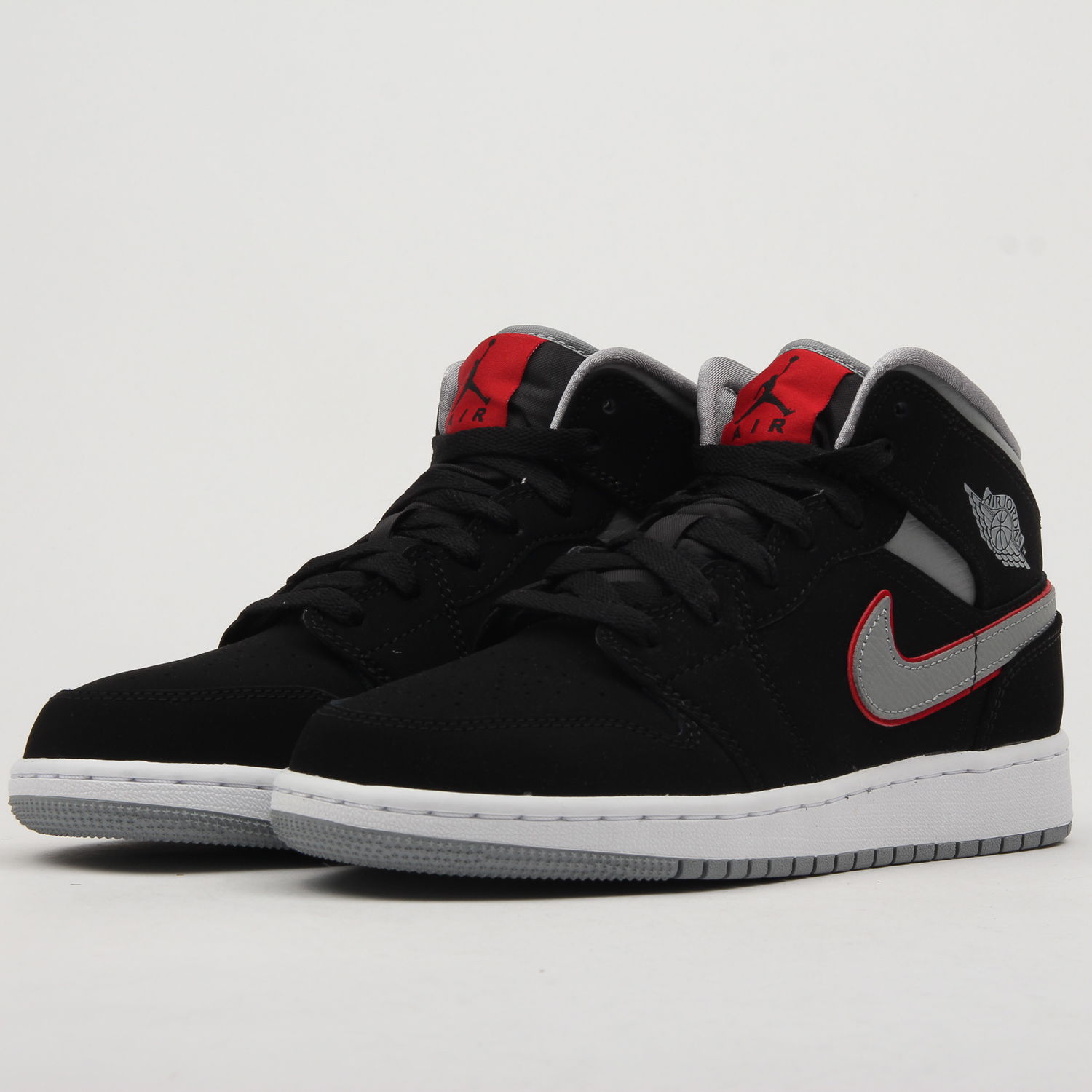 Кецове и обувки Jordan Air Jordan 1 Mid ''Black Particle Grey'' GS Черно | 554725-060, 1