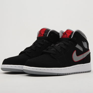 Кецове и обувки Jordan Air Jordan 1 Mid ''Black Particle Grey'' GS Черно | 554725-060, 1