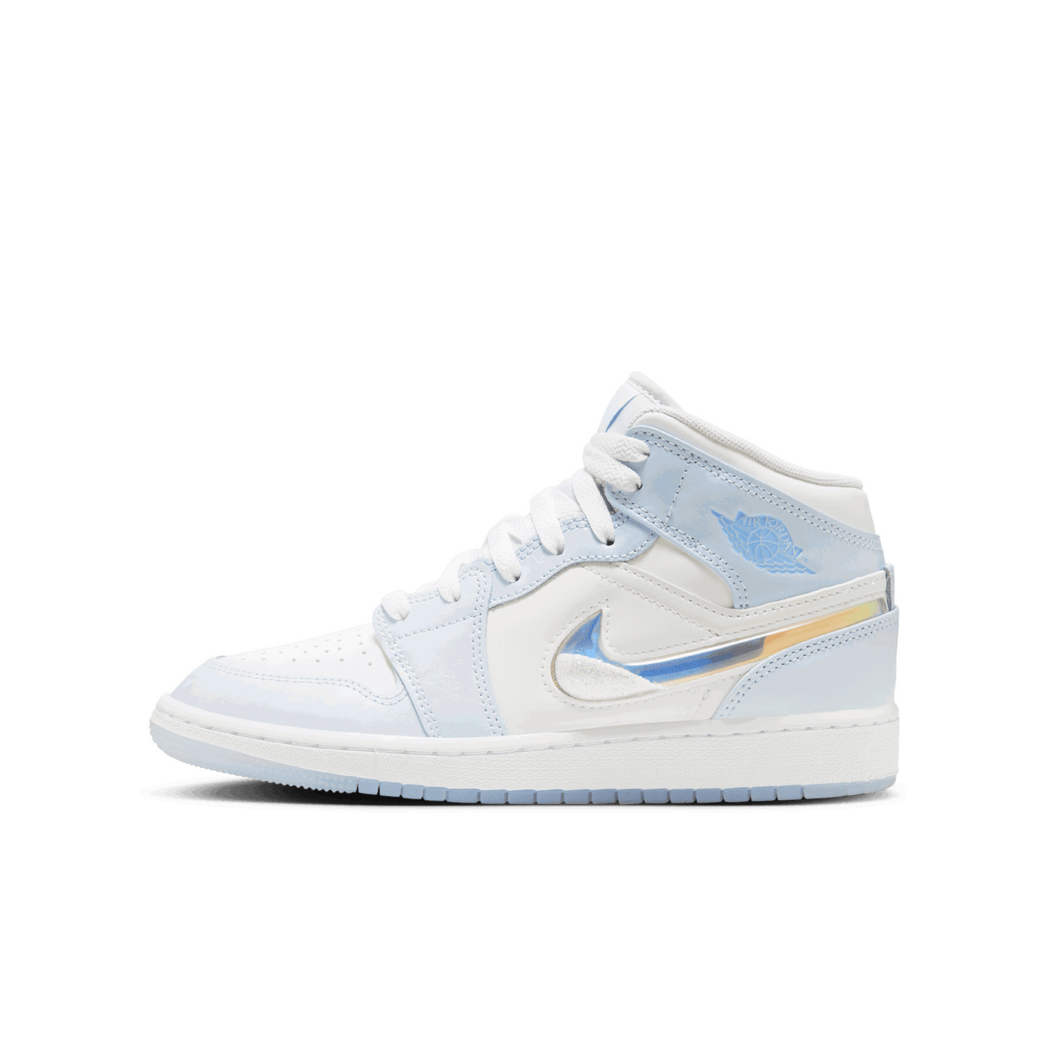 Кецове и обувки Jordan Air Jordan 1 Mid SE "Glitter Swoosh" GS Синьо | FQ9117-400, 1