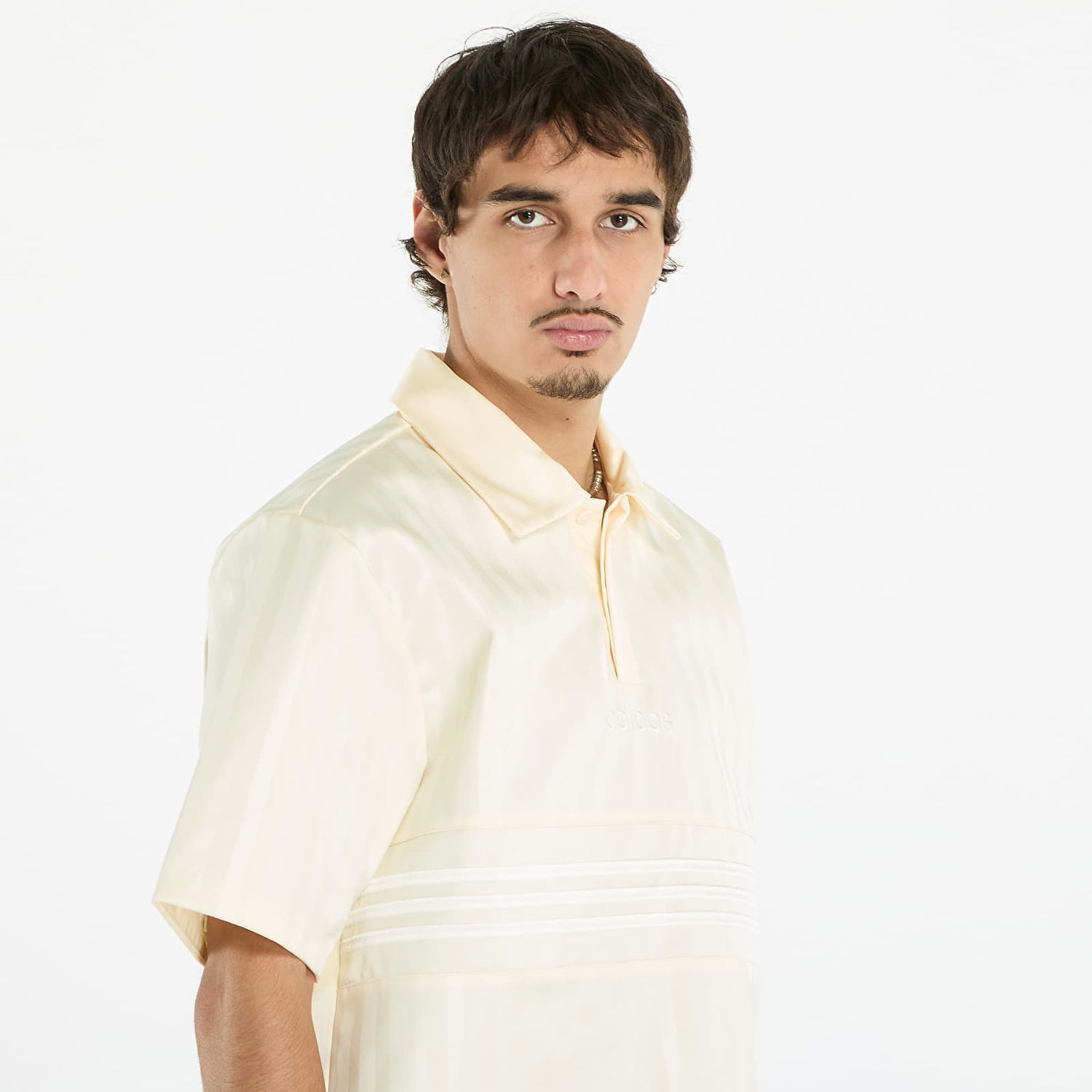 Тениски и потници adidas Originals Premium Satin Jersey Cream White/ Collegiate Orange/ White Бежово | JY3923, 1