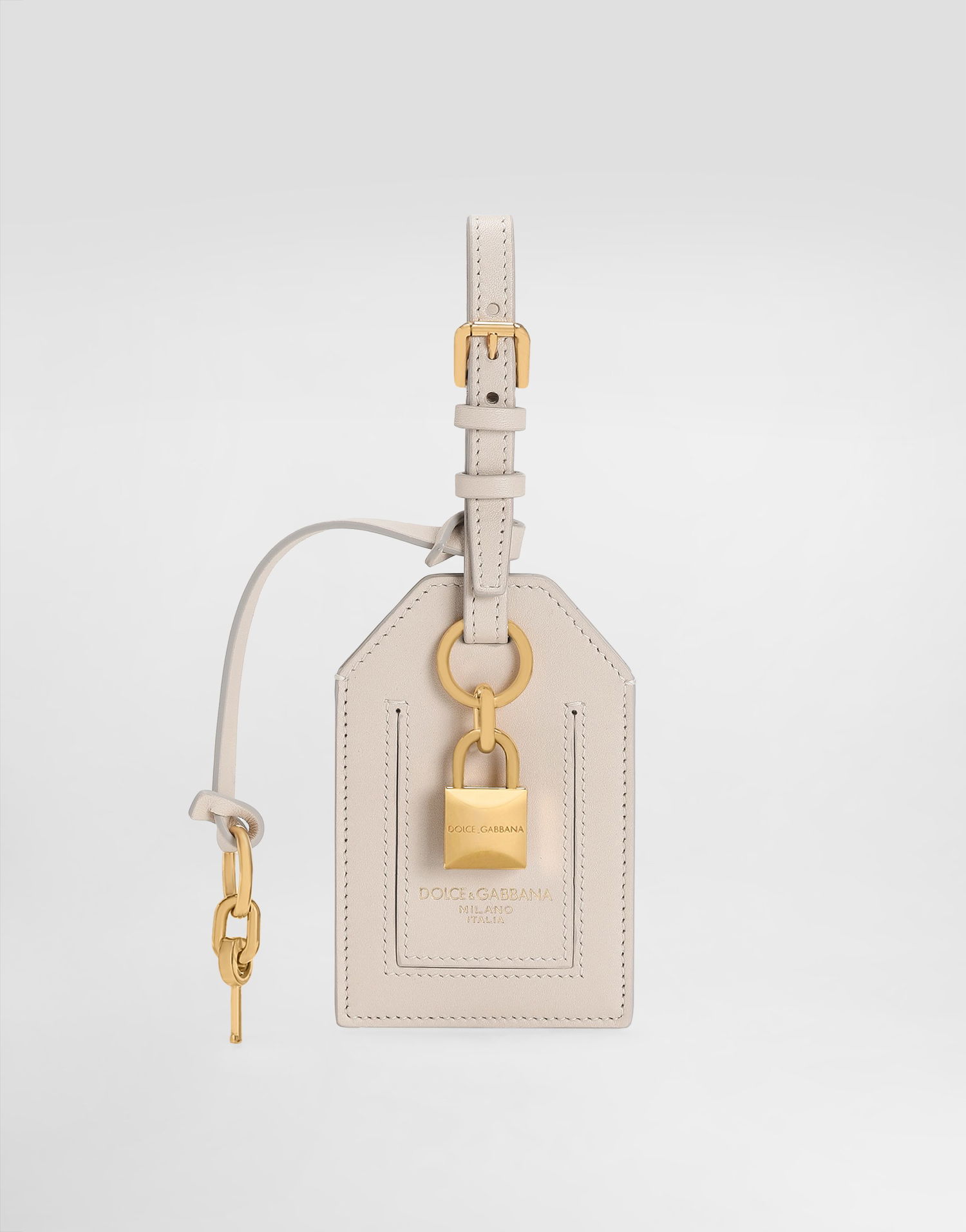 Ключодържатели Dolce & Gabbana Dolce & Gabbana Calfskin Luggage Tag with Lock Бежово | BI3417A9S2580004, 0
