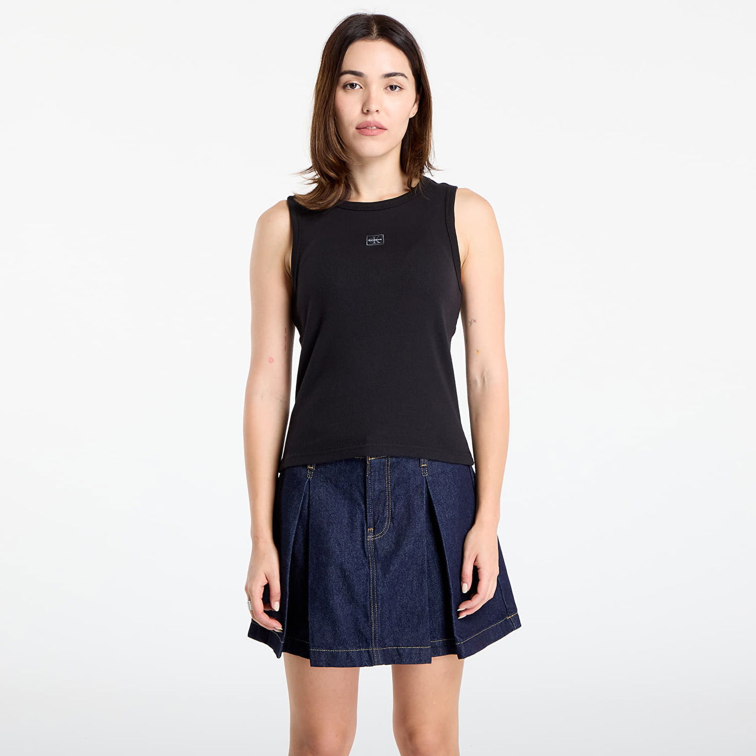 Потник CALVIN KLEIN Calvin Klein Jeans Women's Woven Label Tank Top Черно | LV047C201G UB1, 0