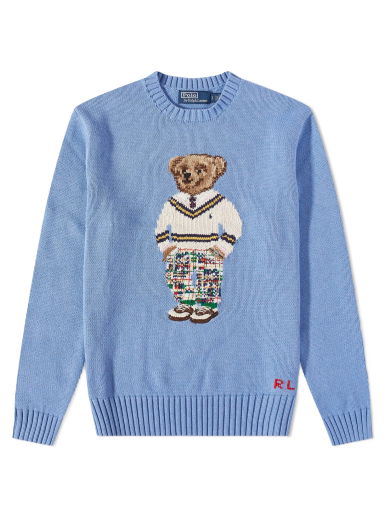 Пуловер Polo by Ralph Lauren Cricket Bear Crew Knit Синьо | 710899222001